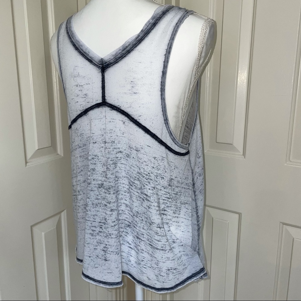 WE THE FREE Pale Blue Tissue Tank Top Floaty Sheer Sleeveless Sz Medium FESTIVAL - Picture 5 of 13
